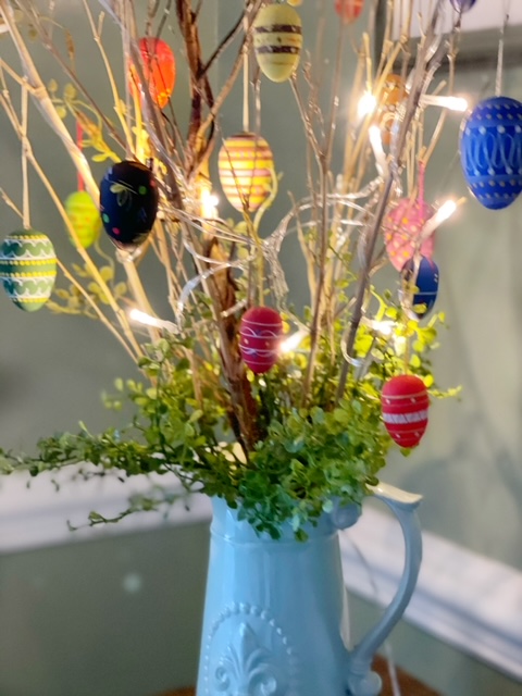 Easter Egg tree with lights